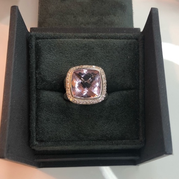 David Yurman 14MM Lavender Amethyst Albion Ring diamonds 925 rare authentic 10.5 - Picture 2 of 16